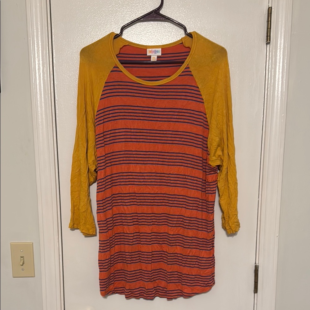 Striped Orange and Yellow Top